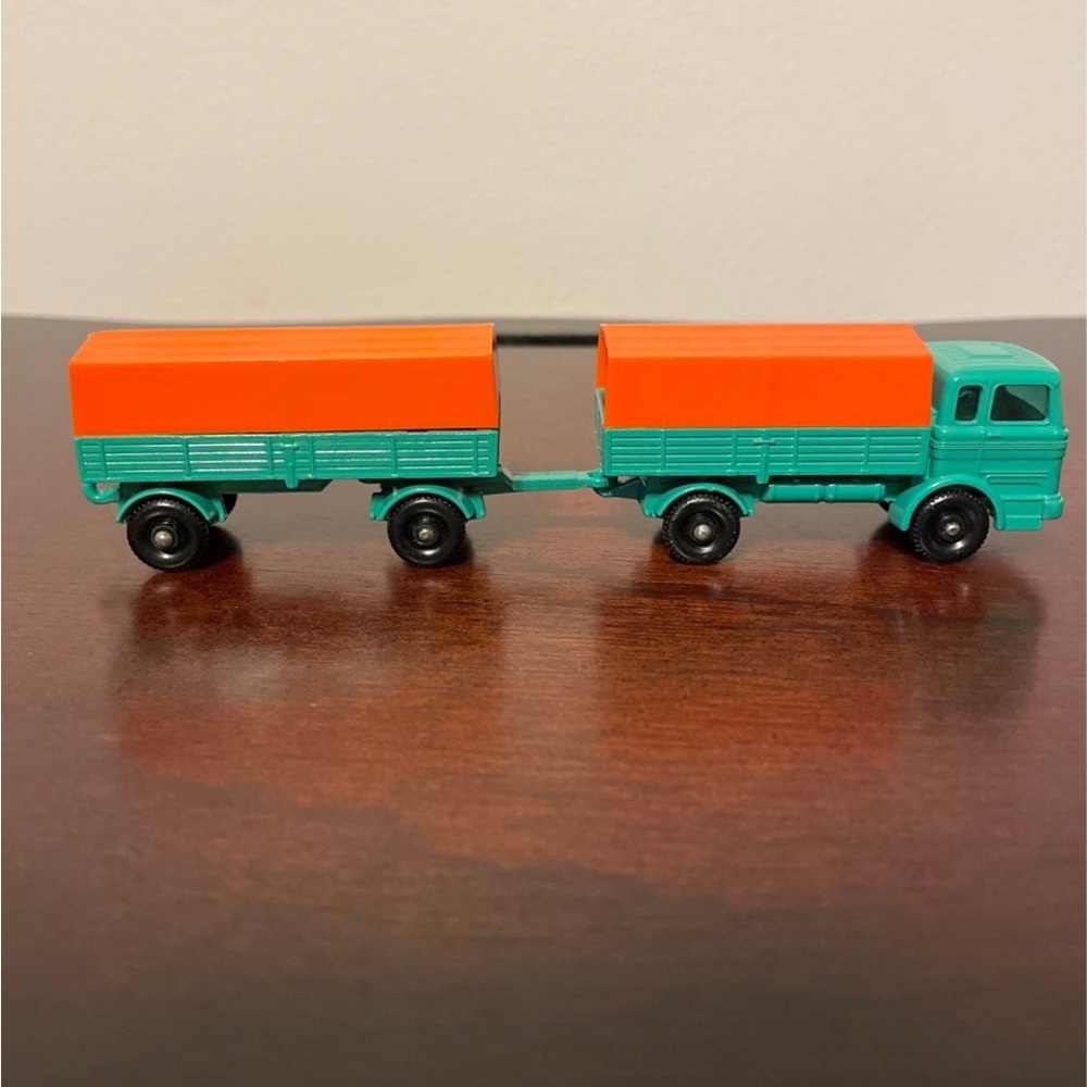 Vintage 60’s matchbox Mercedes, truck and trailer